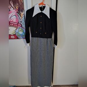 Wednesday Addams Style One Piece Vintage Dress